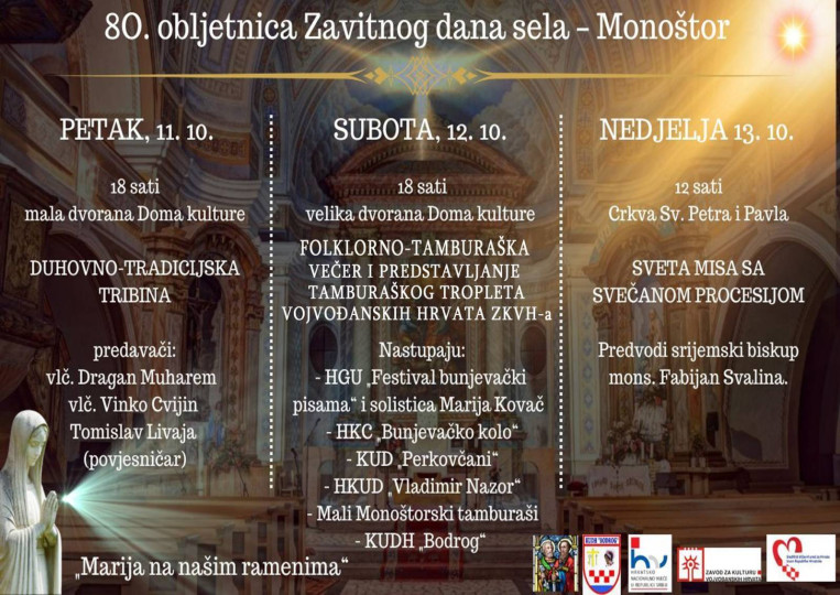 Zavitni dan u Monoštoru - nedjelja